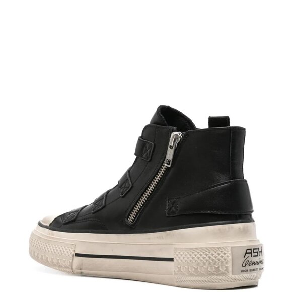 NEW ASH Leather Razor High Tops for womens in black 72515m8 - Picture 4 of 9